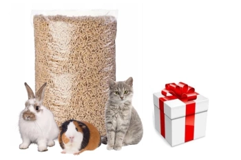 EcoPellet Arena ecológica de pellets de madera para gatos, cobayas y conejos, 7L + SORPRESA PARA EL GATO